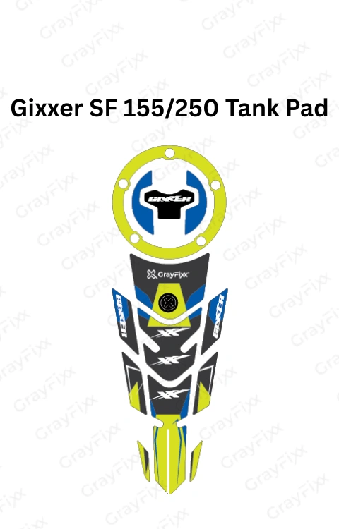Gixxer SF Half Tank Pad | Half Tank Pad Compatible with Gixxer SF, Premium Finish, Waterproof, Pack of 1